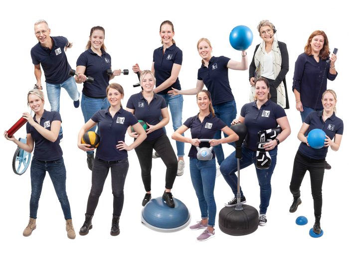 Het team van Van Broekhoven is gefotoshopt zodat er één foto is