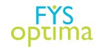 het logo van Fys'Optima in de kleuren blauw en groen